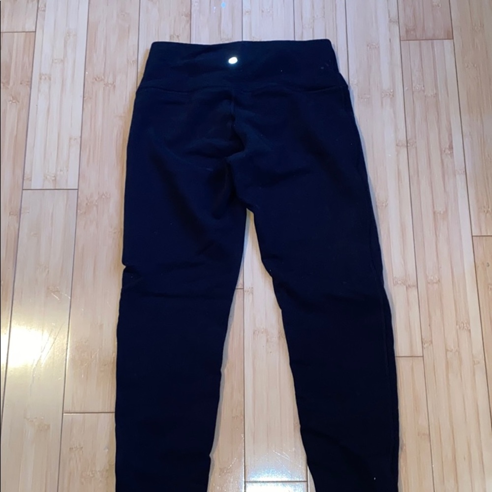 Beautiful black Lululemon sweat pants, fleeced!